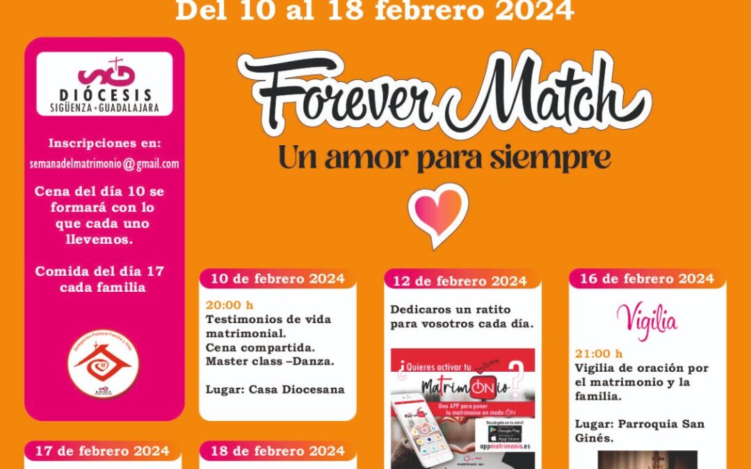 Semana del Matrimonio – del 10 al 18 de febrero de 2024